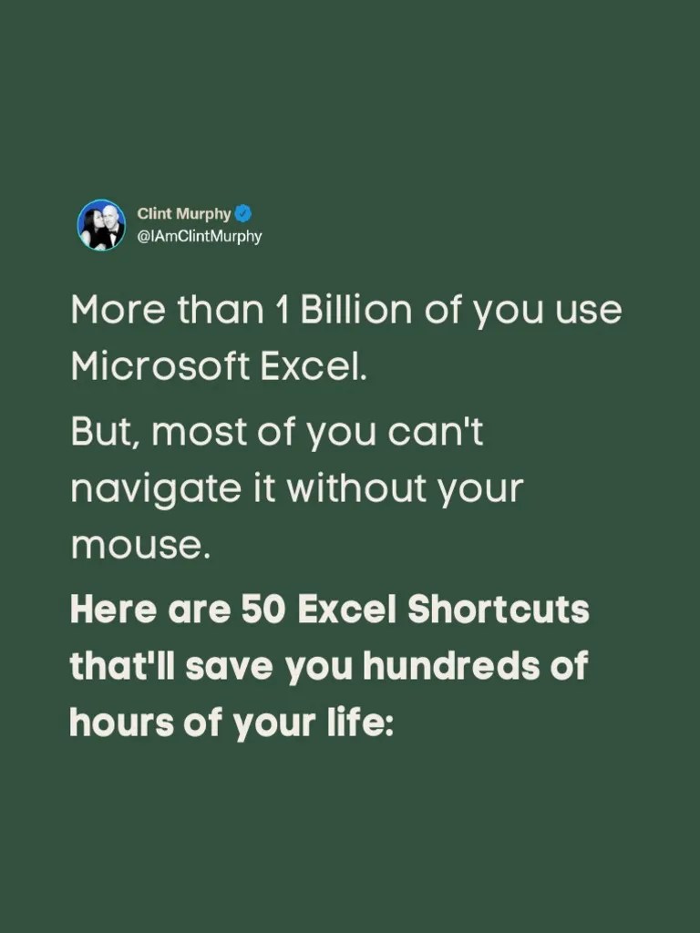 50 Excel Shortcuts PDF | PDF