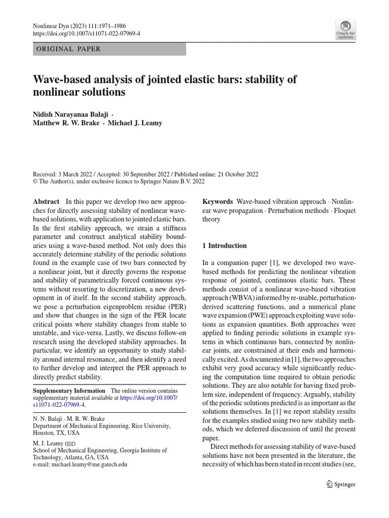 Balaji Et Al. - 2023 - Wave-Based Analysis Of Jointed Elastic Bars ...