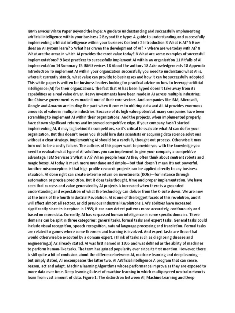 AI White Paper | PDF | Artificial Intelligence | Intelligence (AI ...