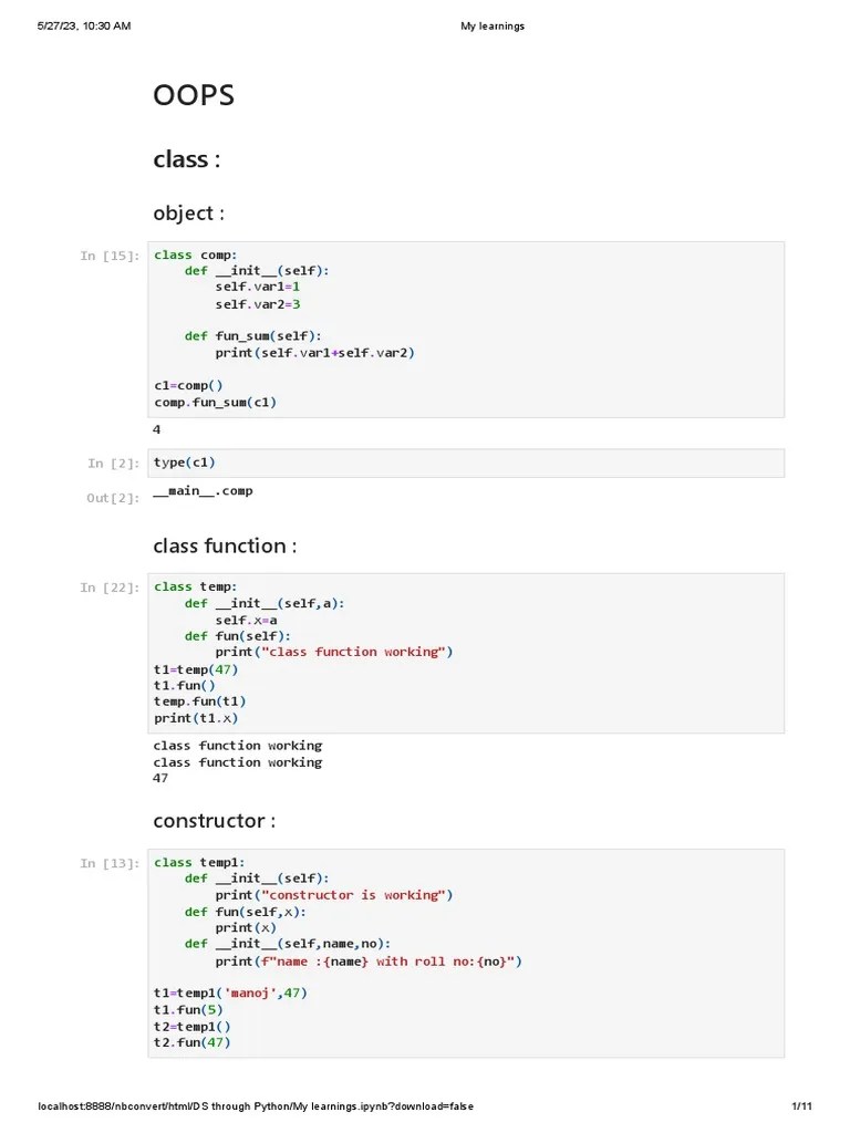 Oops In Python | Download Free PDF | Programming Paradigms | Software ...