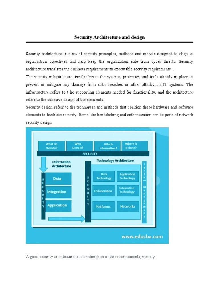 Security Architecture | PDF | Information Security | Computer Security