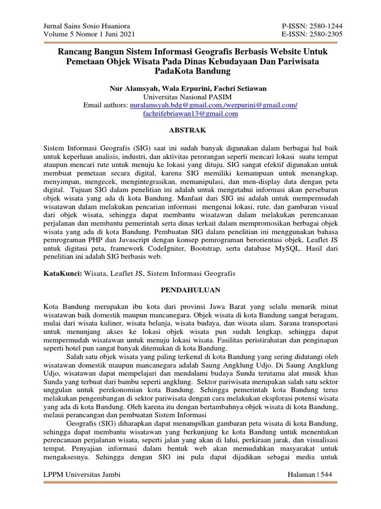 Rancang Bangun Sistem Informasi Geografis Berbasis Website Untuk ...