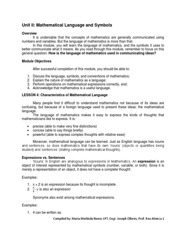 MMW 1 | PDF | Set (Mathematics) | Function (Mathematics)