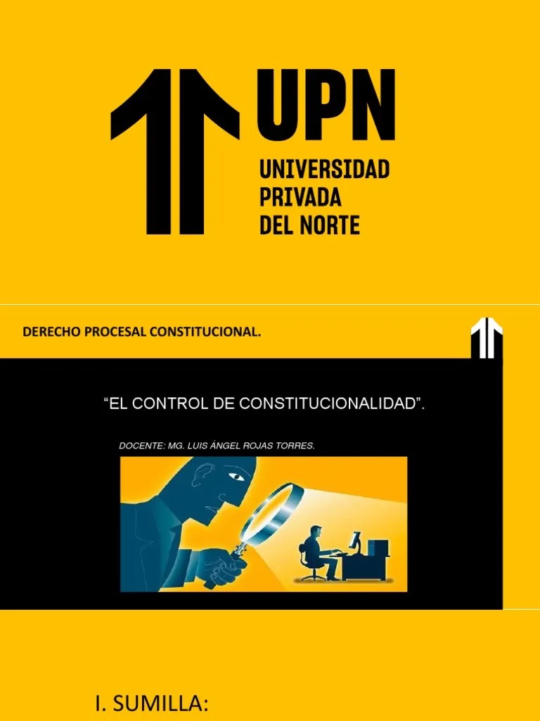 S1 - Control De Constitucionalidad | PDF | Constitución | Jurisdicción