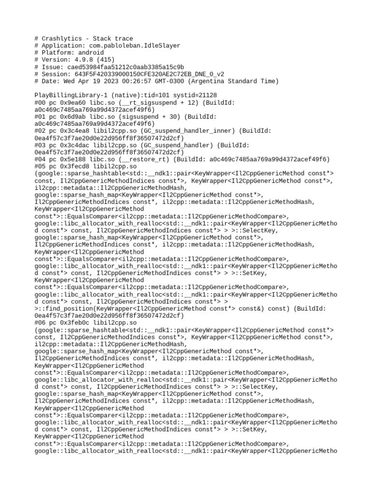 Stacktrace | PDF | System Software | Software Engineering