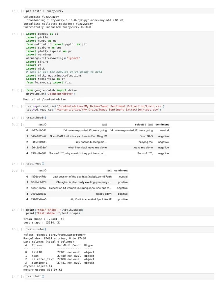 Tweet-Sentiment-Extraction - Data Preprocessing | PDF | Notation ...
