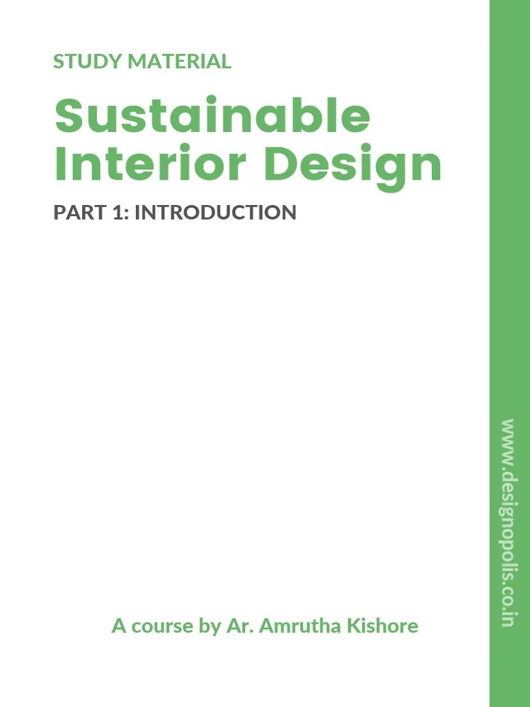 Part 1 Sustainable Interior Design Study Material | PDF