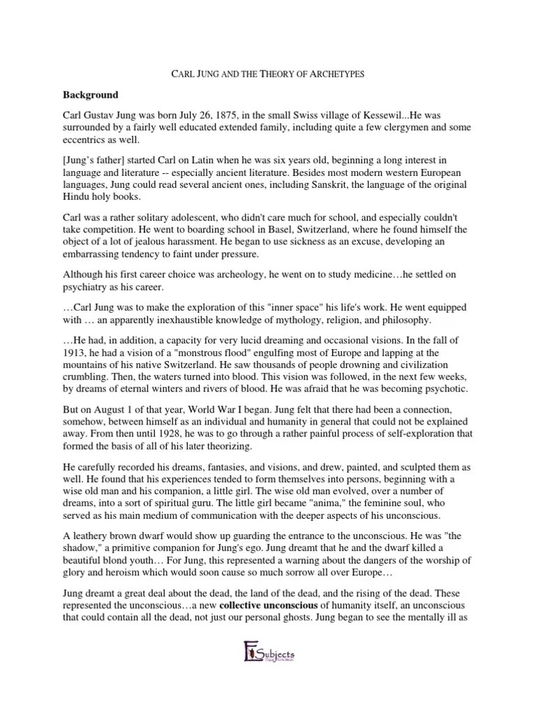 Archetypes Carl Jung | PDF | Luke Skywalker | Shadow (Psychology)