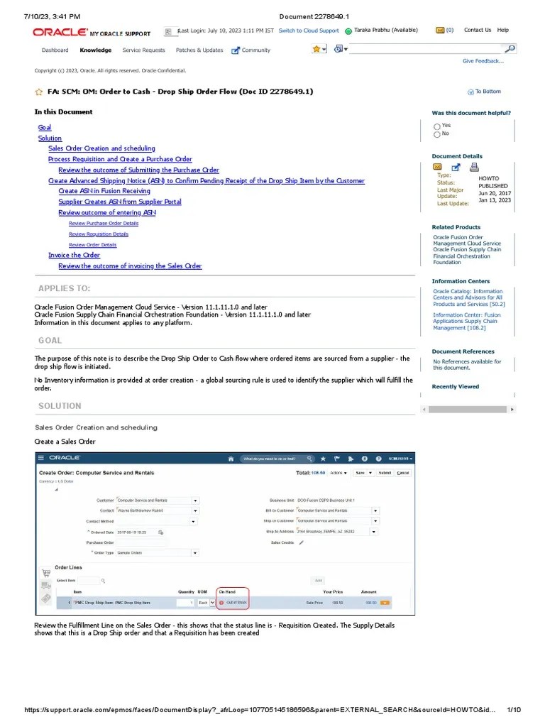 Drop Shipment Process | PDF | Receipt | Invoice