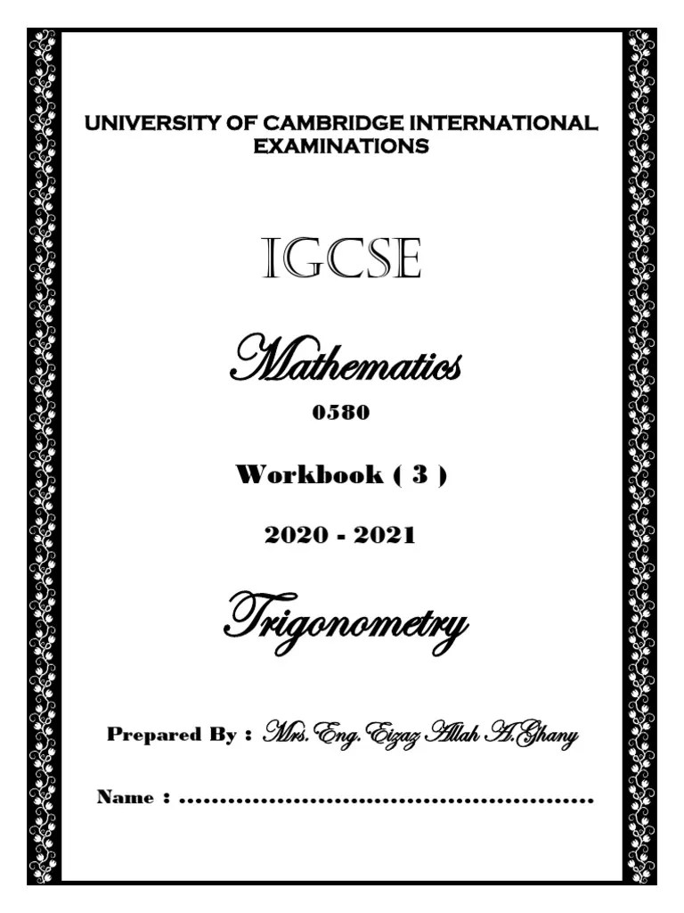 Ig WB (3) Trigonometry.1 | PDF | Trigonometry | Trigonometric Functions