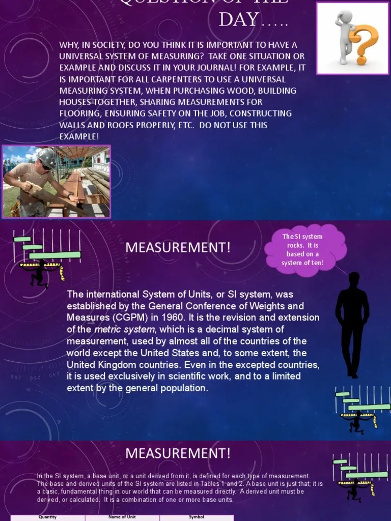 Measurement Lesson | PDF | Density | International System Of Units