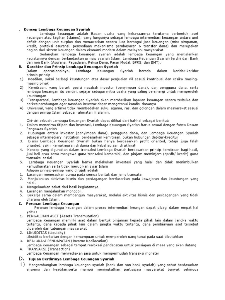 Konsep Lembaga Keuangan Syariah | PDF