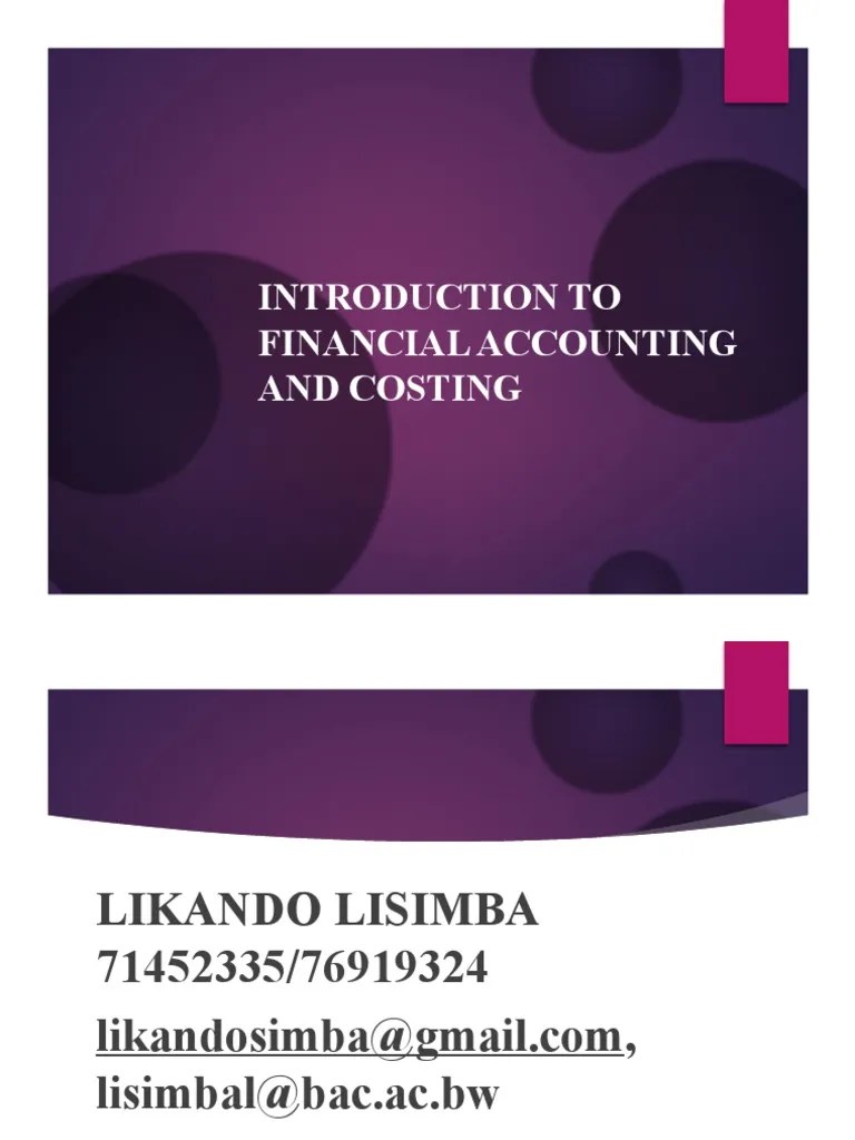 Week 1 Acc | PDF | Accounting | Financial Statement