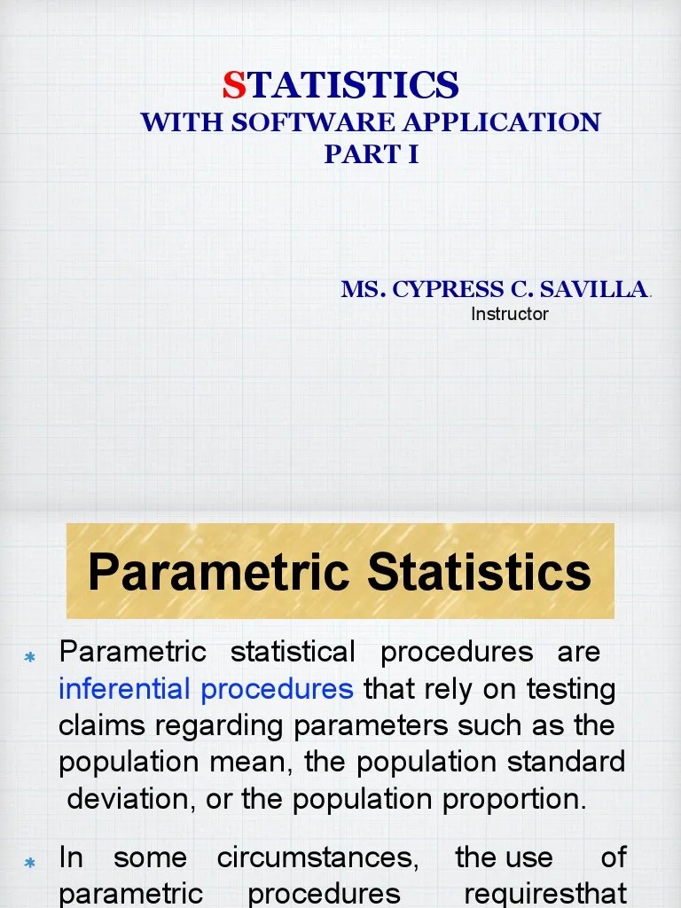2 Parametric Test Part I | PDF | Statistics | Statistical Hypothesis ...