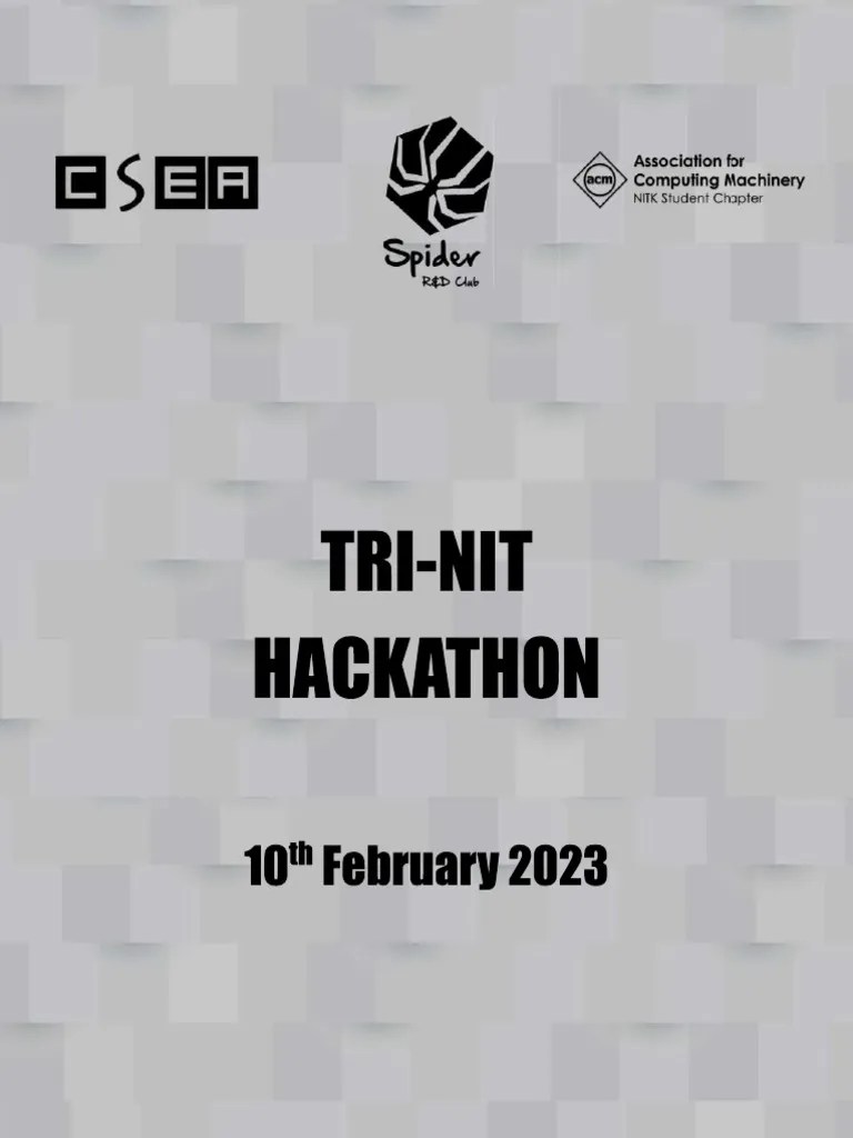 TRI-NIT Hackathon Problem Statements 2023 | PDF | Non Governmental ...