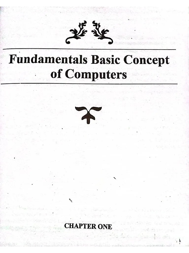 Computer Chapter 1 | PDF