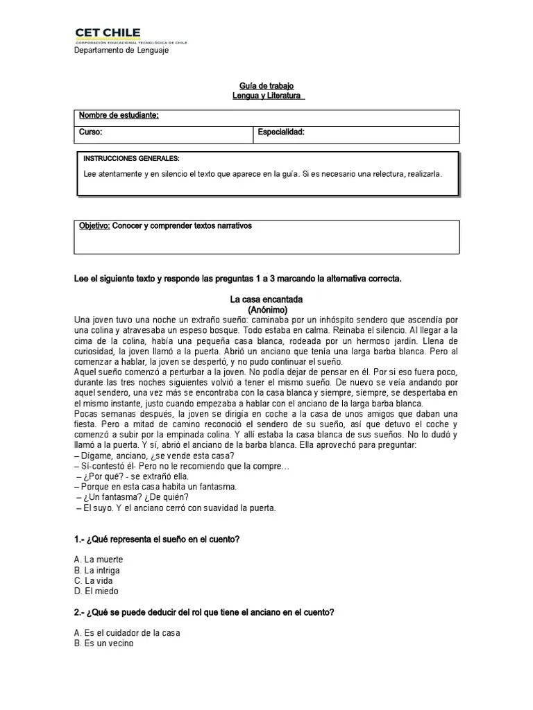 Guía 3 Taller De Comprensión Lectora | PDF