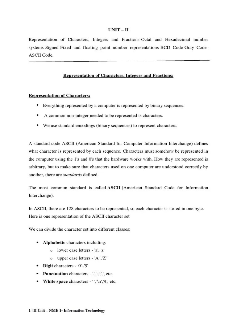 Data Representation | PDF | Binary Coded Decimal | Integer (Computer ...