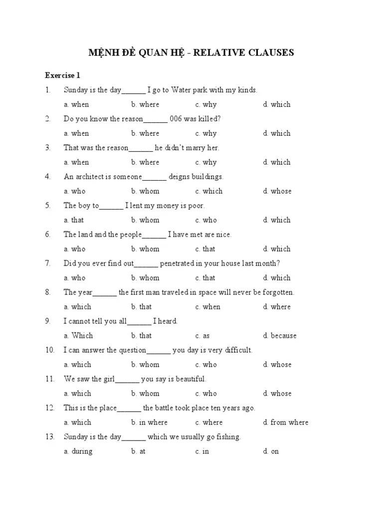 Relative Clauses | PDF