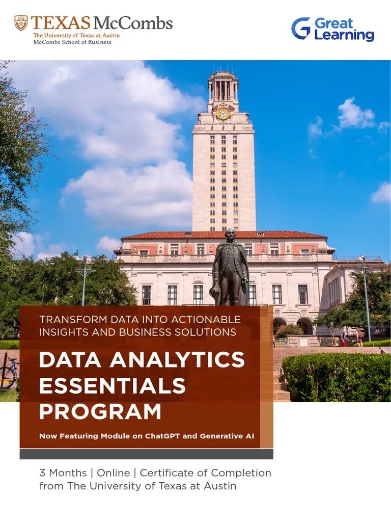 UT-AUSTIN Data-Analytics-Essentials-Online-Course | PDF | Data Analysis ...