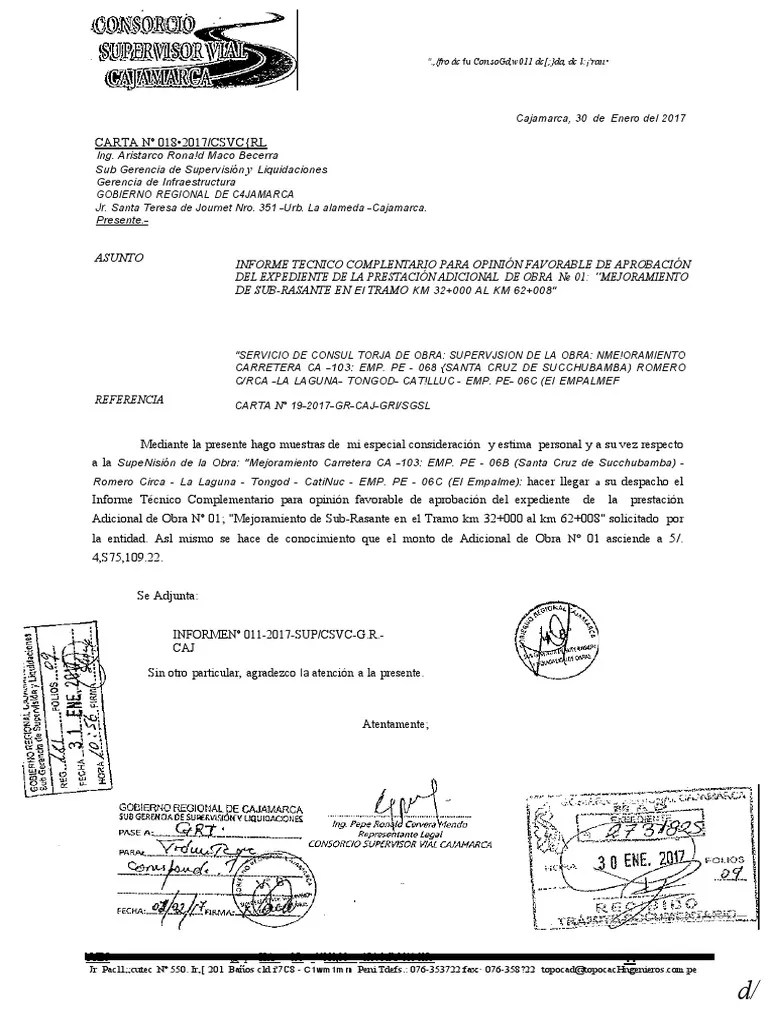 Informe Adicional De Obra - 0 | PDF