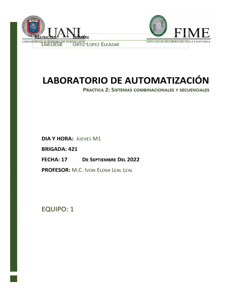 PRACTICA 2 Automatizacion | PDF | Automatización