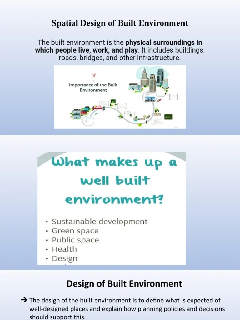 Spatial Design Of Built Environment | PDF | Built Environment | Space