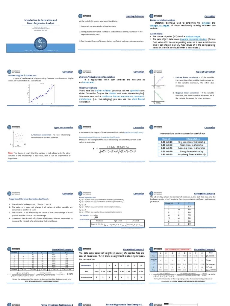 08 Introduction To Correlation And Linear Regression Analysis 2 | PDF ...