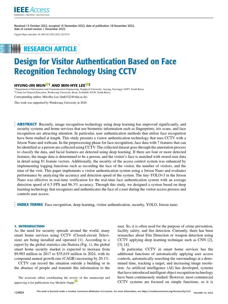 Visitors Authentication Using Face Recognition | Download Free PDF ...