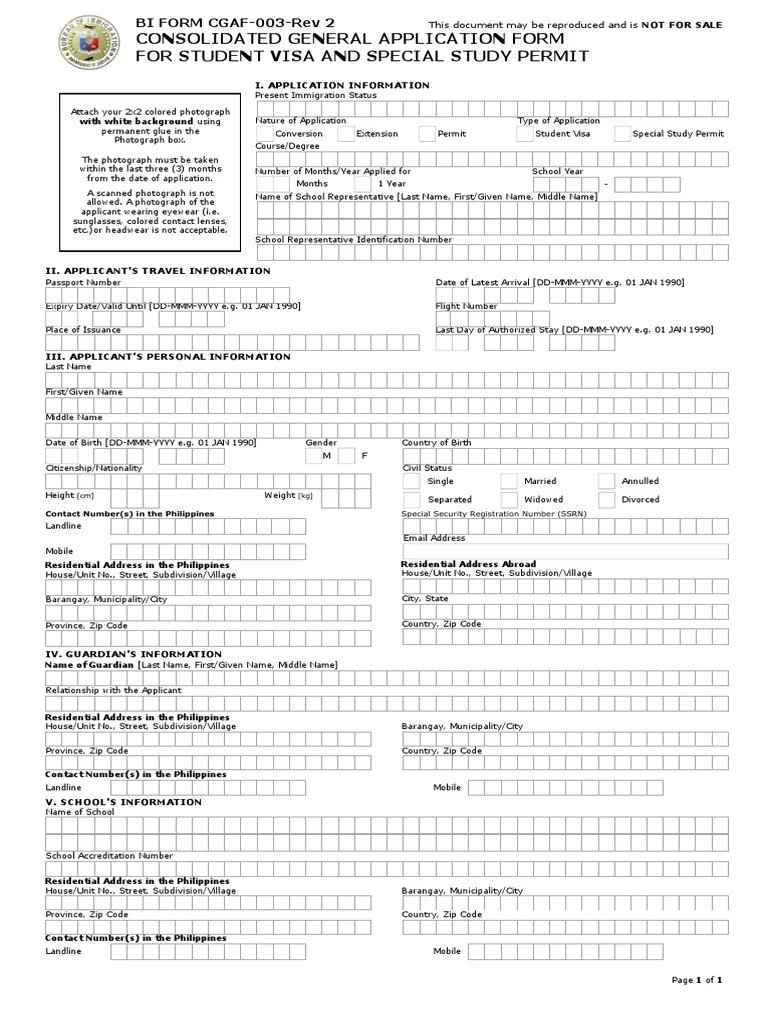 CGAF-003Rev2 2023 | PDF | Travel Visa | Identity Document