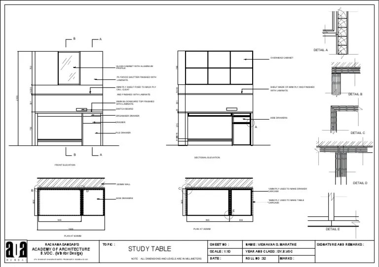 Study Table FINAL | PDF | Plywood | Building Materials