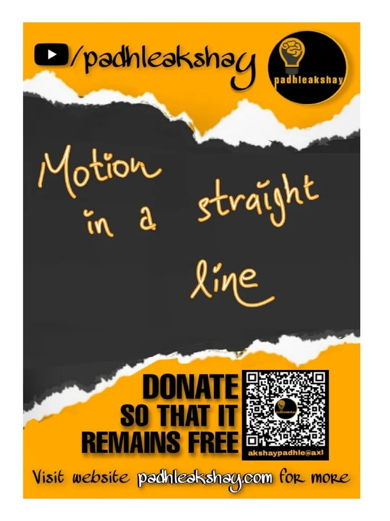 Chapter 2 Motion In Straight Line | PDF