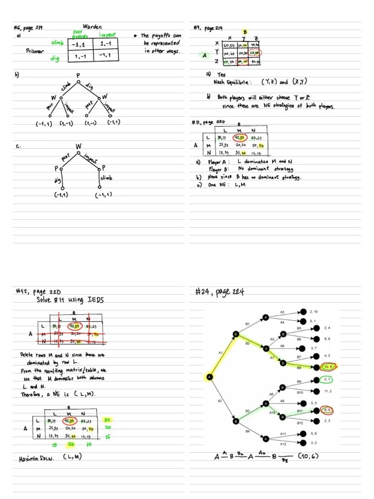 Solution To CW Game Theory Part 3 | PDF | Microeconomics | Mathematics
