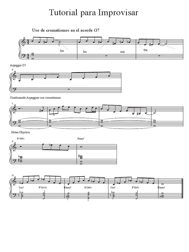 Cómo Improvisar Jazz - Score | PDF