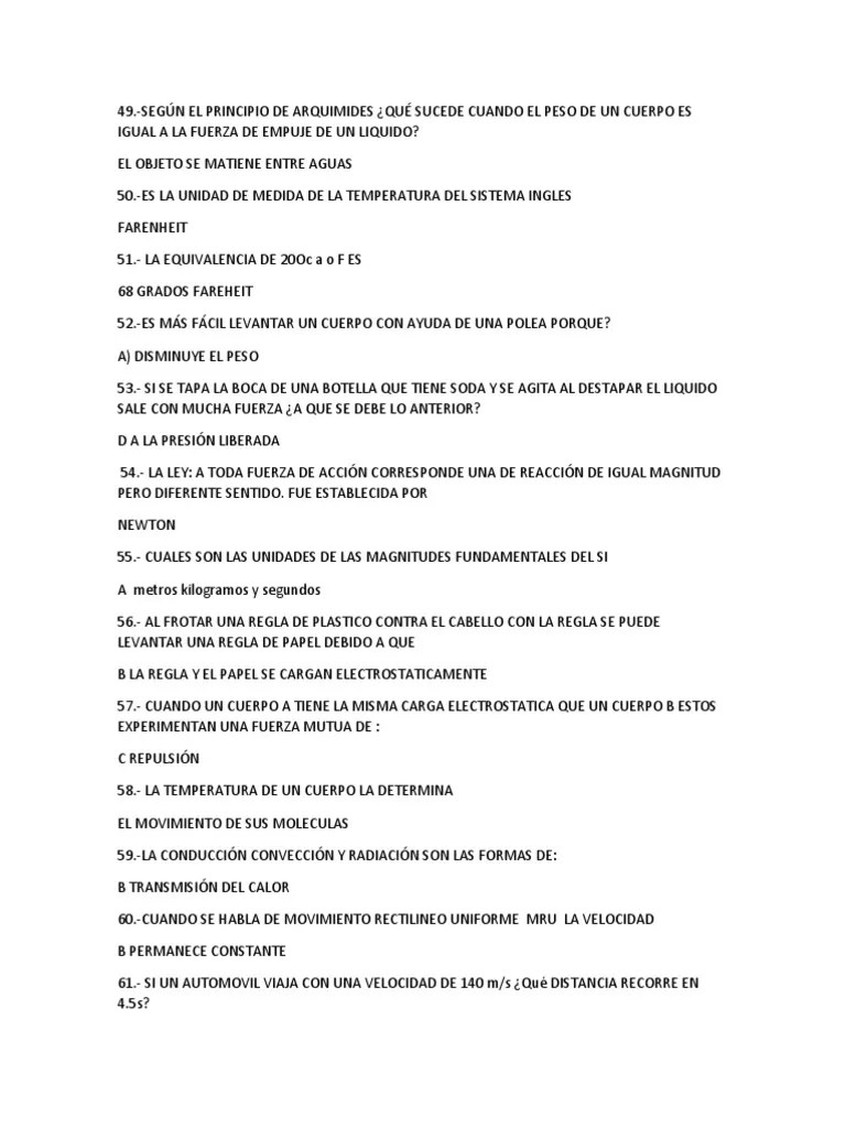 Guia Comipems Fisica | PDF | Fuerza | Aceleración