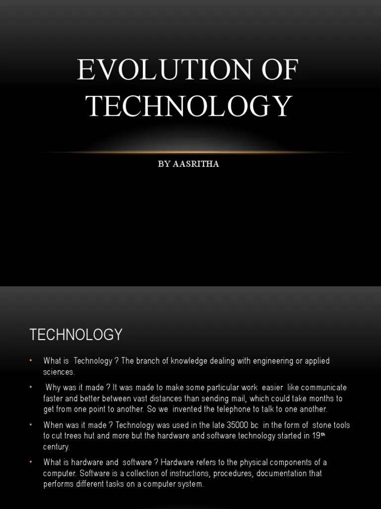 Evolution Of Technology | PDF