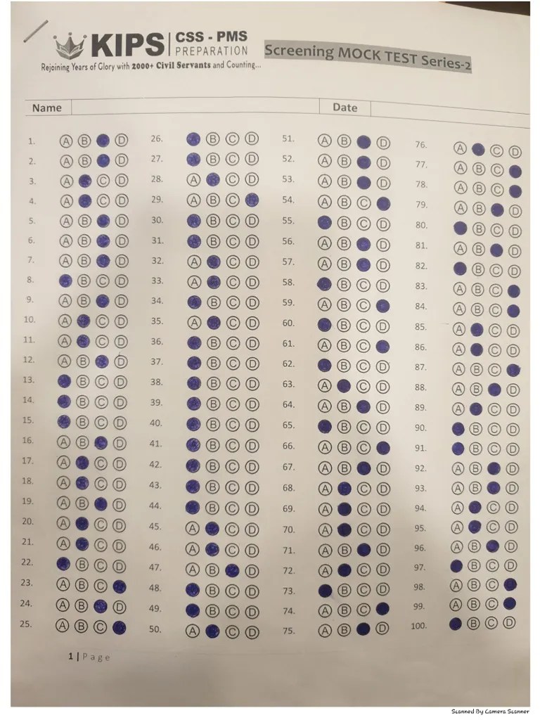 MPT Mock Series II (Key) | PDF