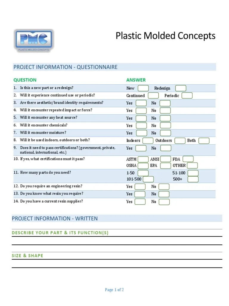 Plastic Injection Molding Design Considerations Checklist | Download ...