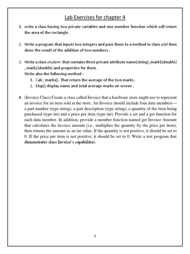 Lab2-C# Exercises | PDF