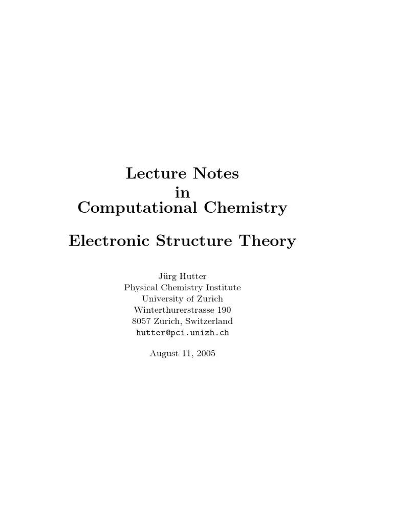 Computational Chem 6 | PDF | Density Functional Theory | Hartree–Fock Method