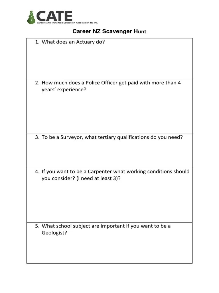 Scavenger Hunt | PDF