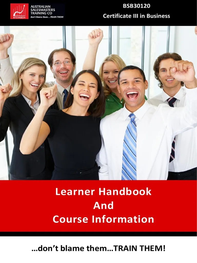 BSB30115 - Cert III In Business - Learner Handbook-Course Info. | PDF ...