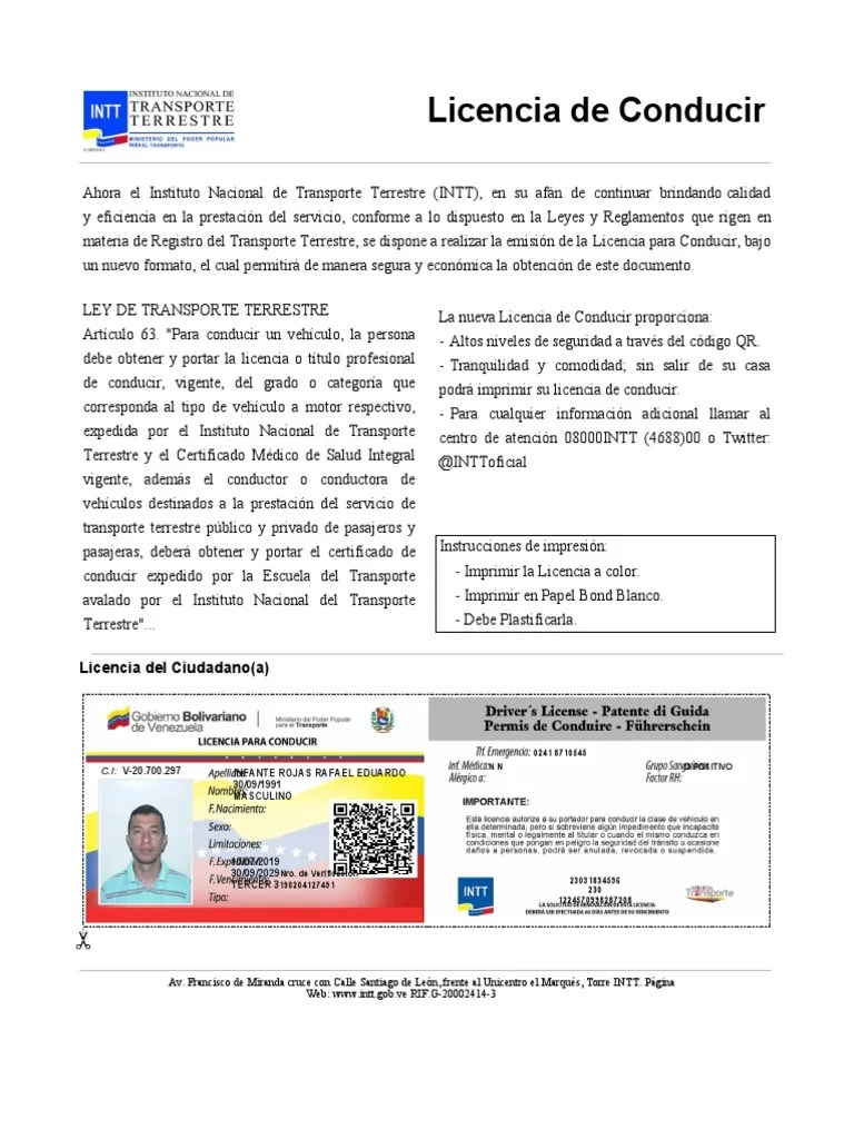 Licencia De Conducir | PDF | Licencia De Conducir | Transporte