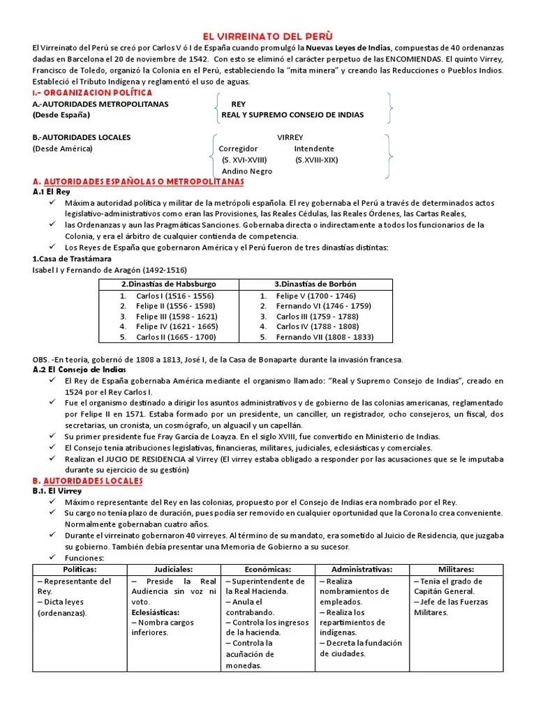 El Virreinato Del Perù | PDF | Perú | Nueva España