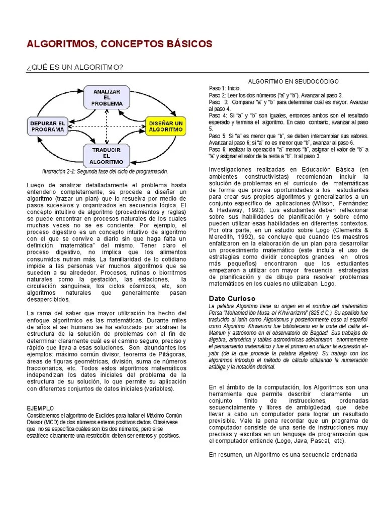 ALGORITMOS | PDF | Algoritmos | Programa De Computadora