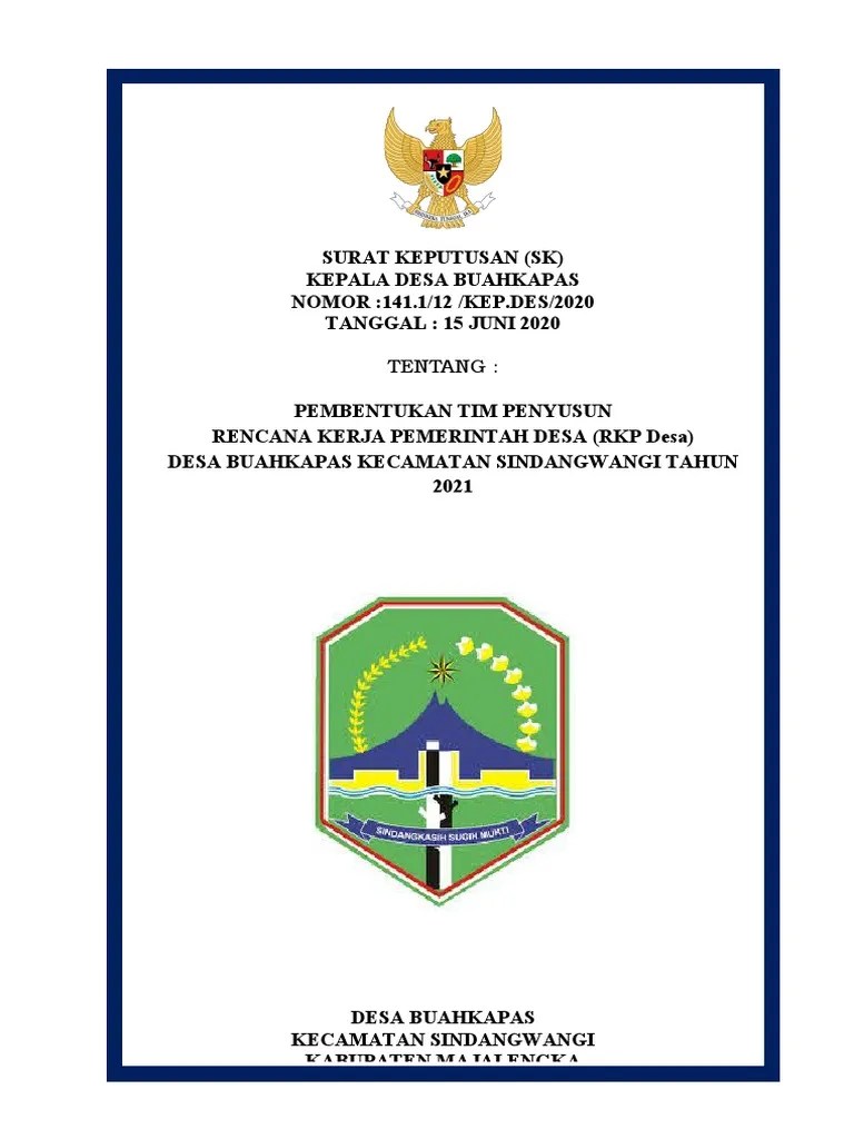 SK Tim Penyusunan RKP Des | PDF