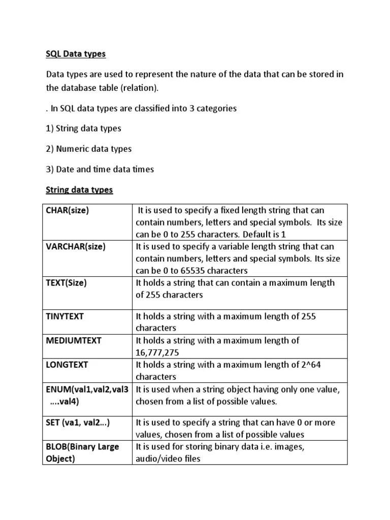 Database Design - Session9 | PDF | Data Type | String (Computer Science)