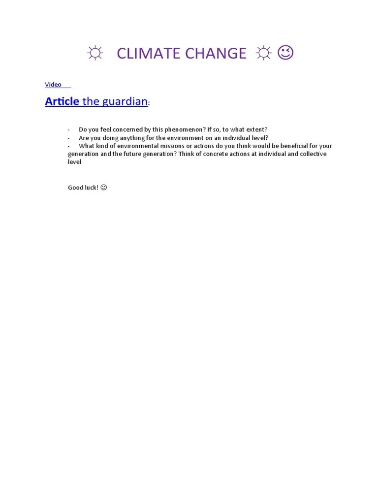 Climate Change | PDF