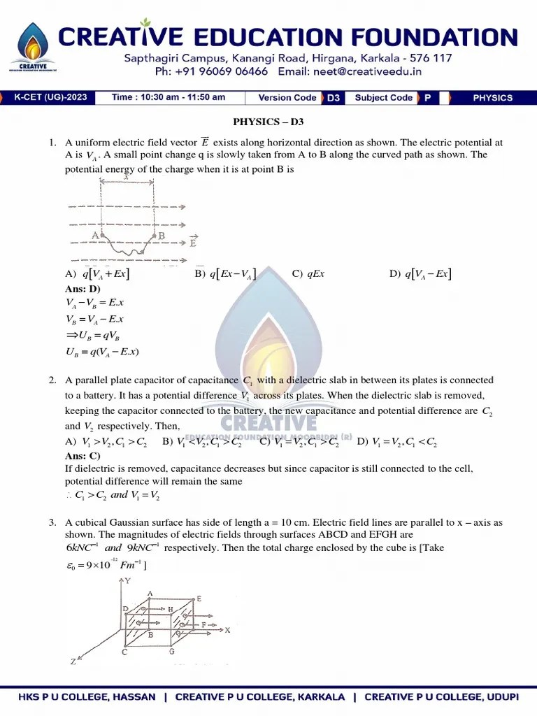 Physics - Detailed Solutions | PDF | Electronvolt | P–N Junction