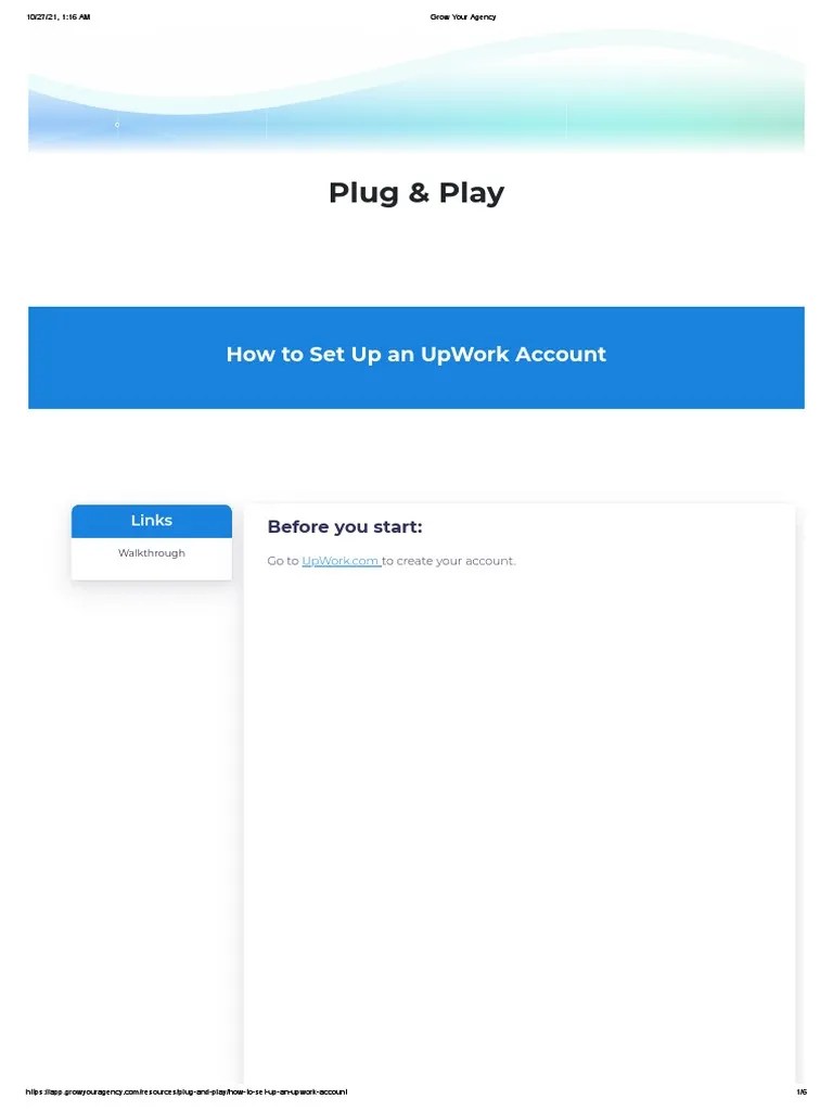 How To Set Up An UpWork Account | PDF | Facebook | Business Economics